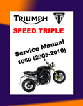 Triumph SPEED TRIPLE 2005-2010 Full Manual Set – Repair & Maintenance Manual and User Handbook