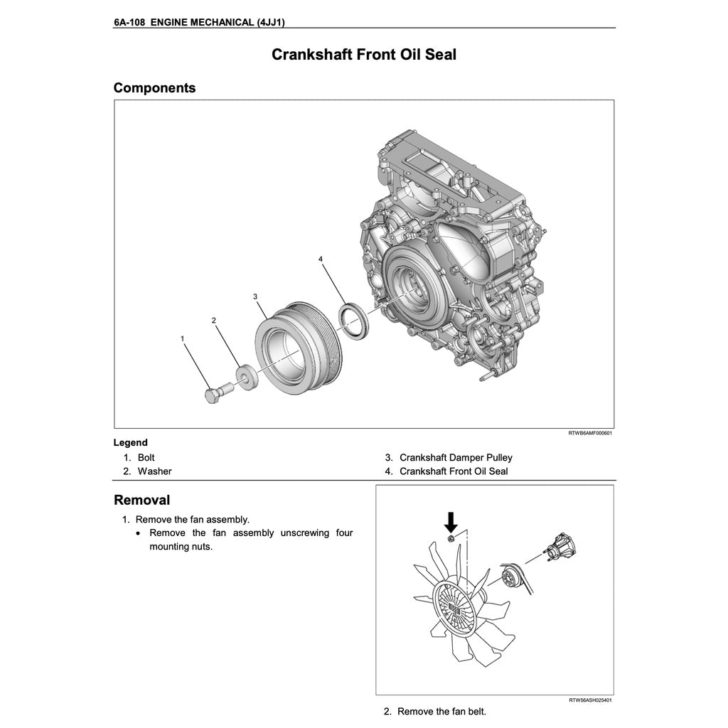 Isuzu Engine 4JJ1 Workshop Repair Manual / Isuzu D-MAX - page 8