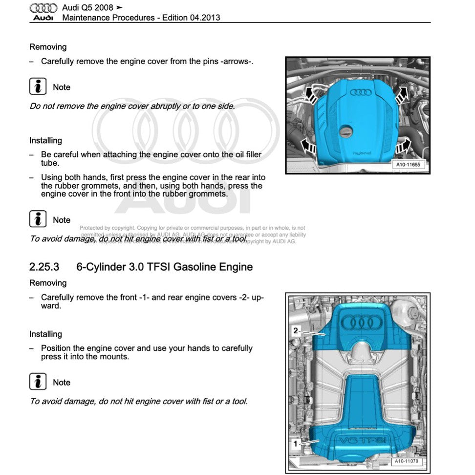 Audi Q5 8R 2008-2017 Full Manual Set – Repair & Maintenance Manual - page 3