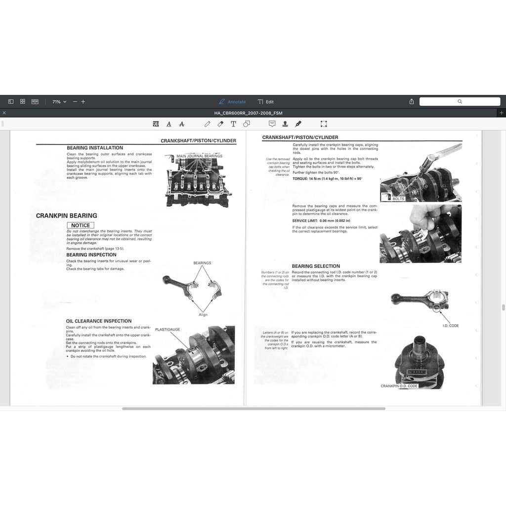 Honda CBR600RR 2007-2008 Full Manual Set – Repair & Maintenance Manual and Spare Parts Catalog and User Handbook - CBR 600 RR - page 7