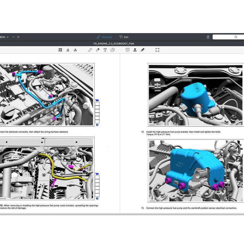 Ford 2.3L ECOBOOST Engine Workshop Repair Manual - Ford Ranger/ Ford Mustang/ Ford Focus RS - page 4