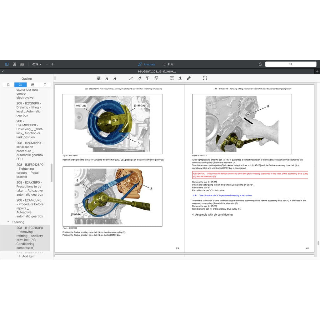 Peugeot 208 A9 2012-2017 Full Manual Set – Repair & Maintenance Manual - page 7