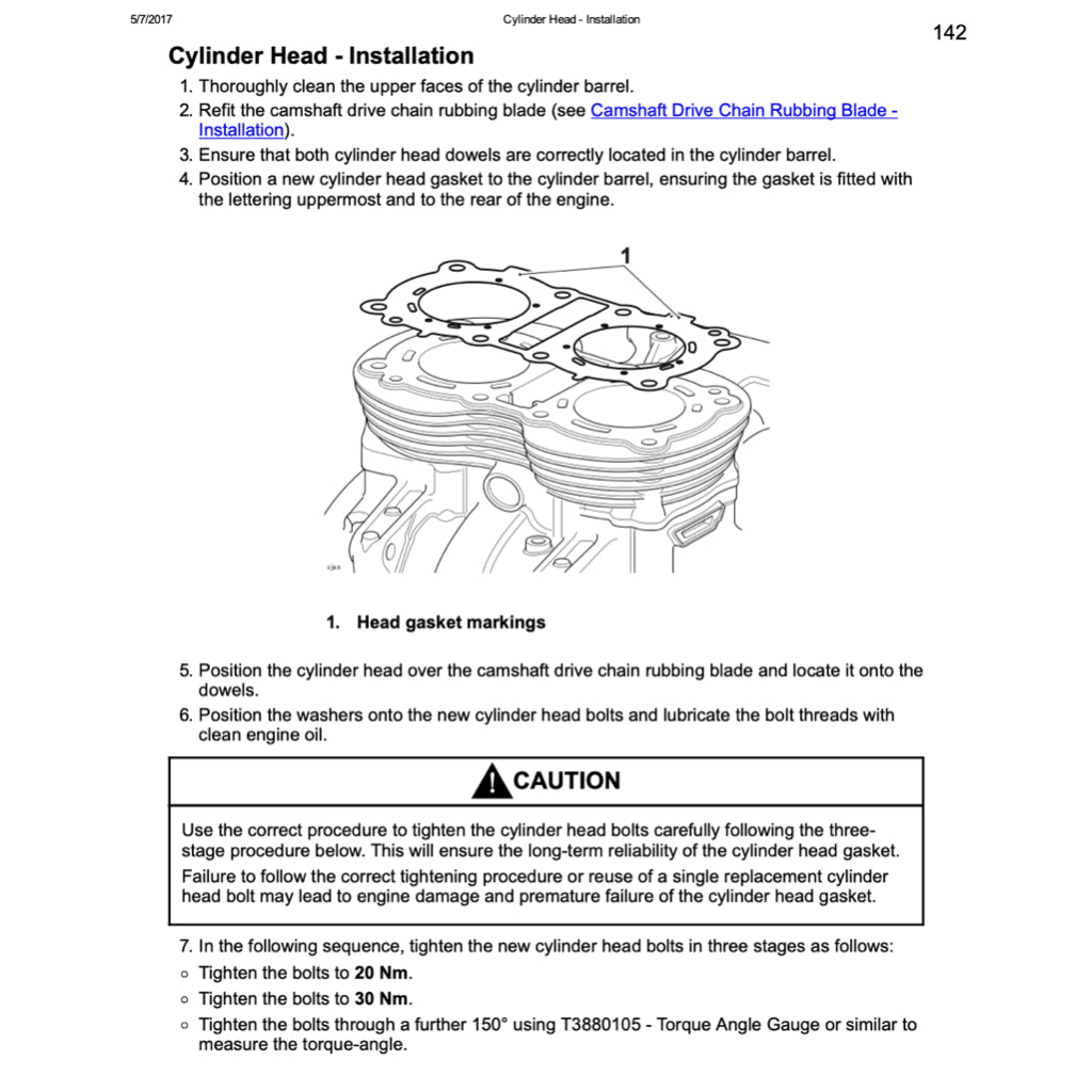 Triumph THRUXTON R 1200 2016-2023 Full Manual Set – Repair & Maintenance Manual and User Handbook - page 7