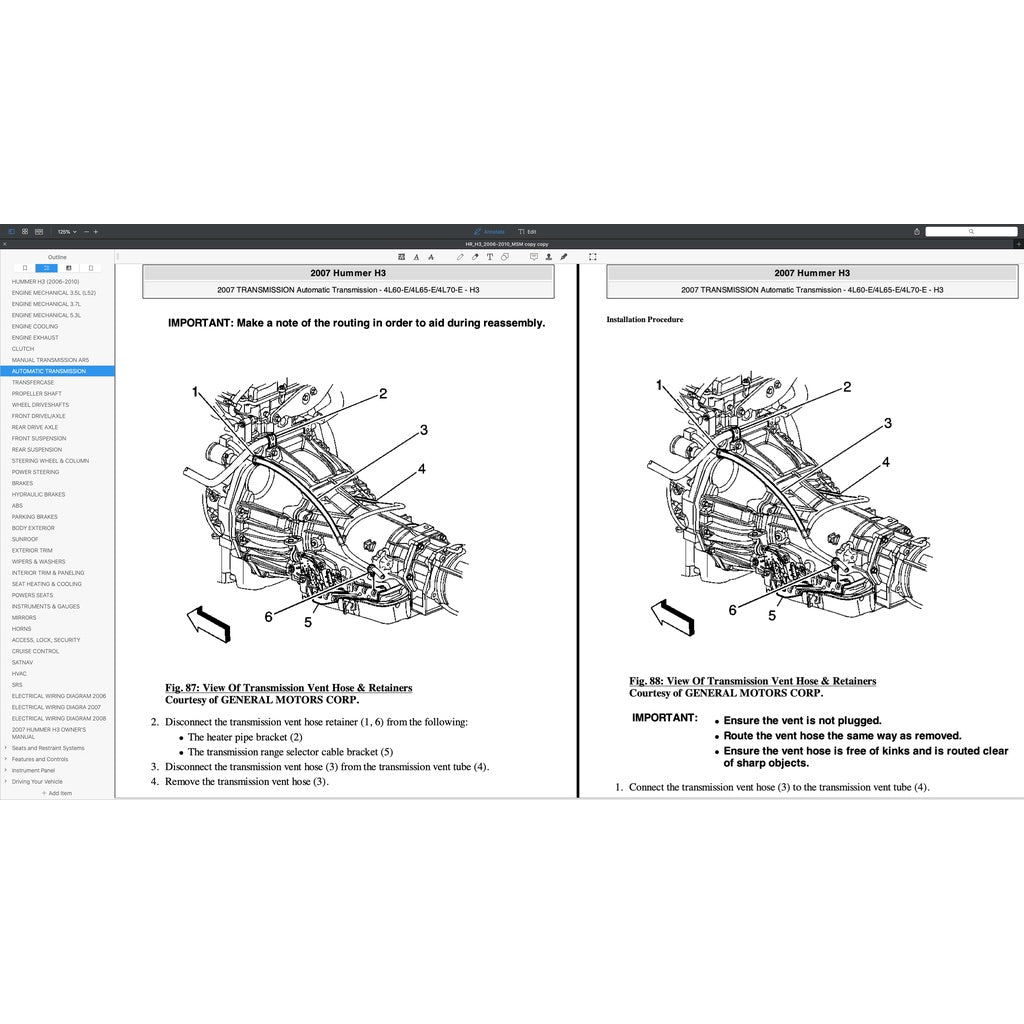 Hummer H3 2006-2010 Full Manual Set – Repair & Maintenance Manual - page 4